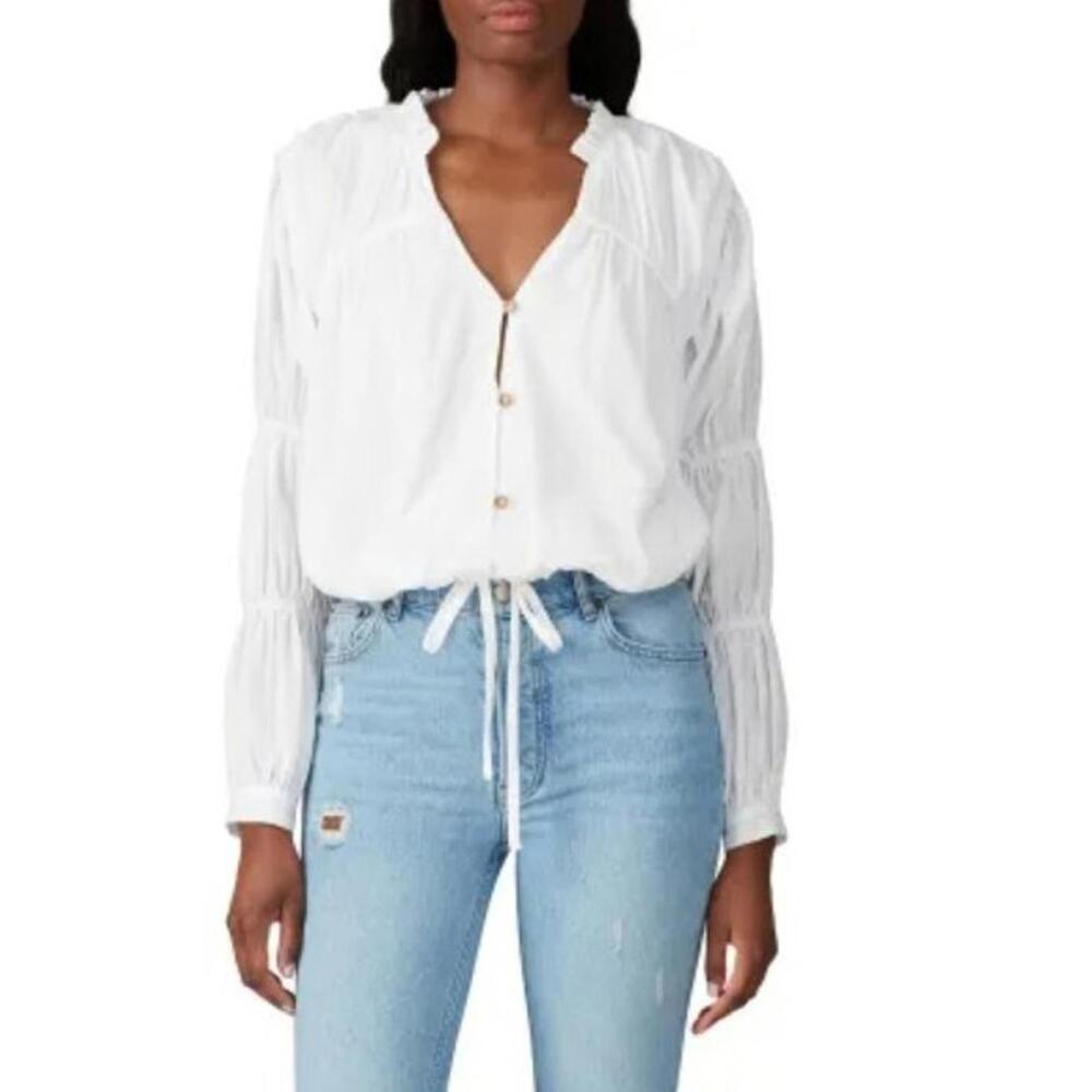 Love, Whit by Whitney Port Size S Ivory Peasant Top NWT $196.00 #C